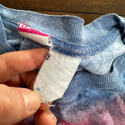 Tie Dye Vintage T Shirt Green Blue Red Crazy Rap Grateful Dead Stoner Boxy