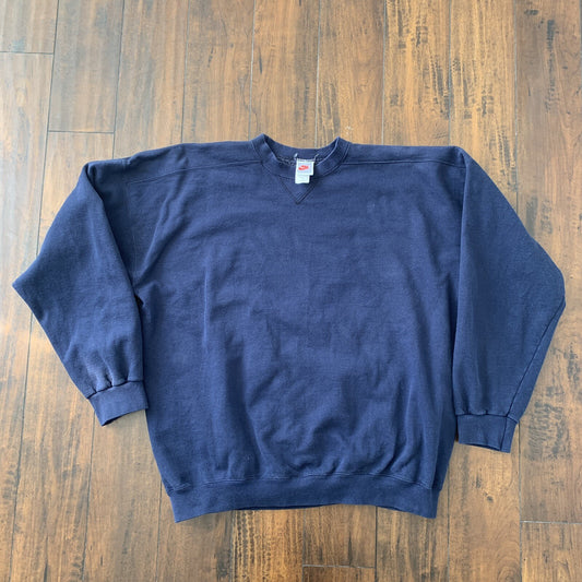 90s Vintage Nike Crewneck Sweater Blue Essential Hoodie Basic Center Swoosh
