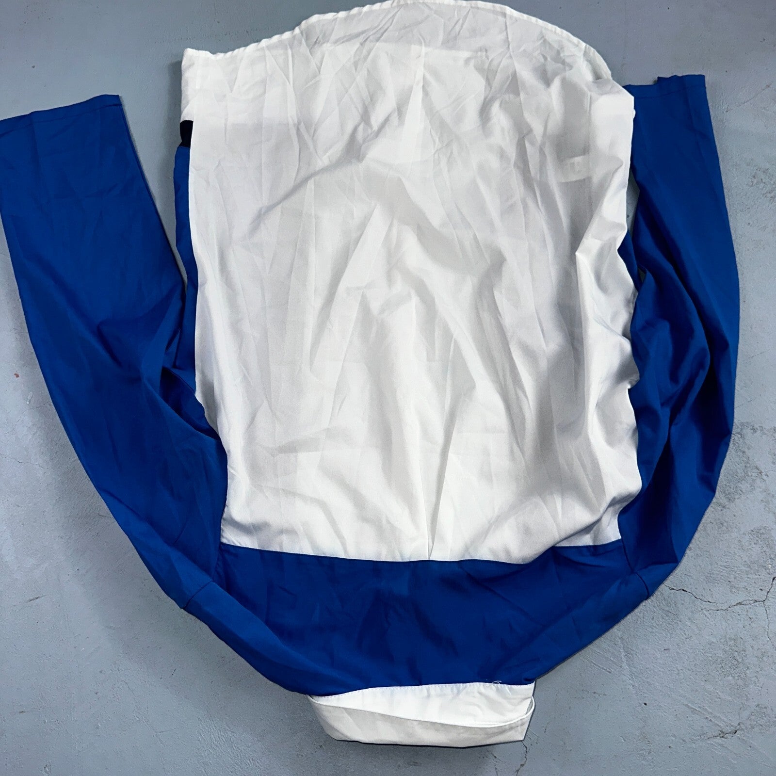 White Blue Long Sleeve Button Up Womens L Vintage 90s China Abstract Striped