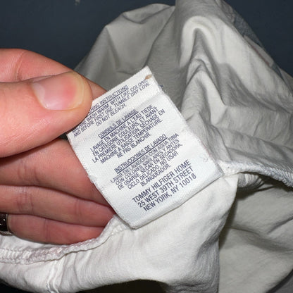 Tommy Hilfiger Vintage Standard Pillowcases White Name Spellout Cool 90s USA