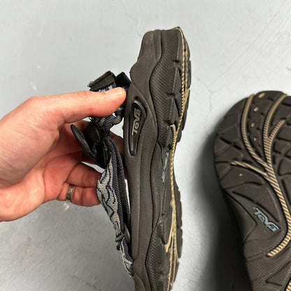 Teva Original Men’s Hiking Water Sandals 6404 White Stripes - Size 9 VTG