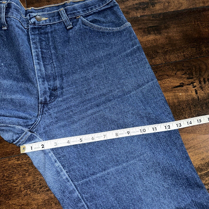 Vintage 1970s Rustler Blue Jeans Mens 36x32 (33x30) Made USA Talon Zipper 70s