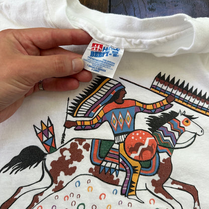 Glacier National Park Montana Hanes XL VTG T Shirt Indian Tribe Native American