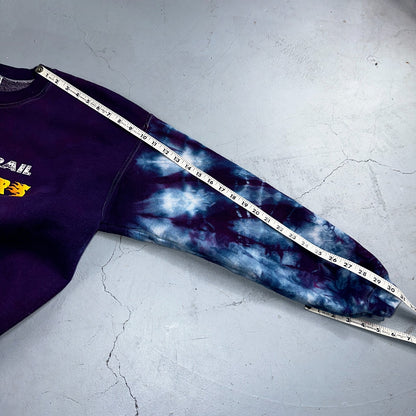 Truman Trail Blazers VTG Y2K Tye Dye Pullover Sweatshirt Crew Purple Portland