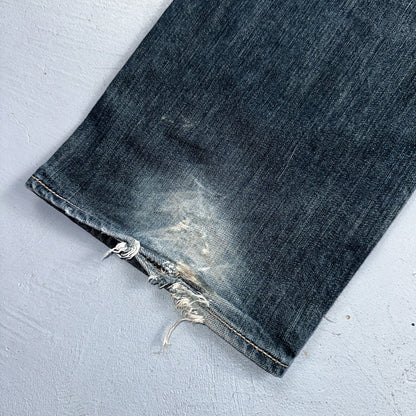Levis 501 Y2K XX Straight Leg Jeans Blue VTG Med Wash 36x32 Act 36x31