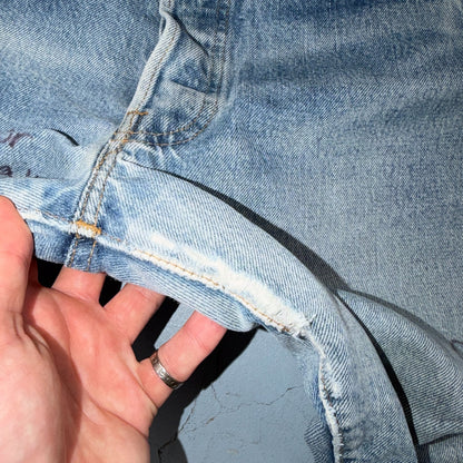 Levis 501 Vintage 80s Redline Selvedge USA XX Jeans Light Wash 30x32 Act 29x28