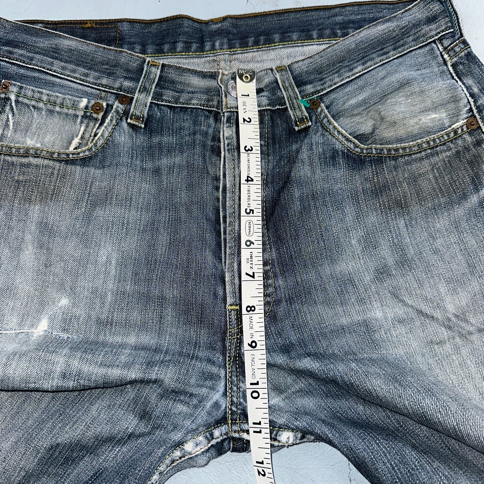 Levis 501 Vintage Y2K XX Straight Leg Jeans Blue Med Wash 33x30 Act 32x28