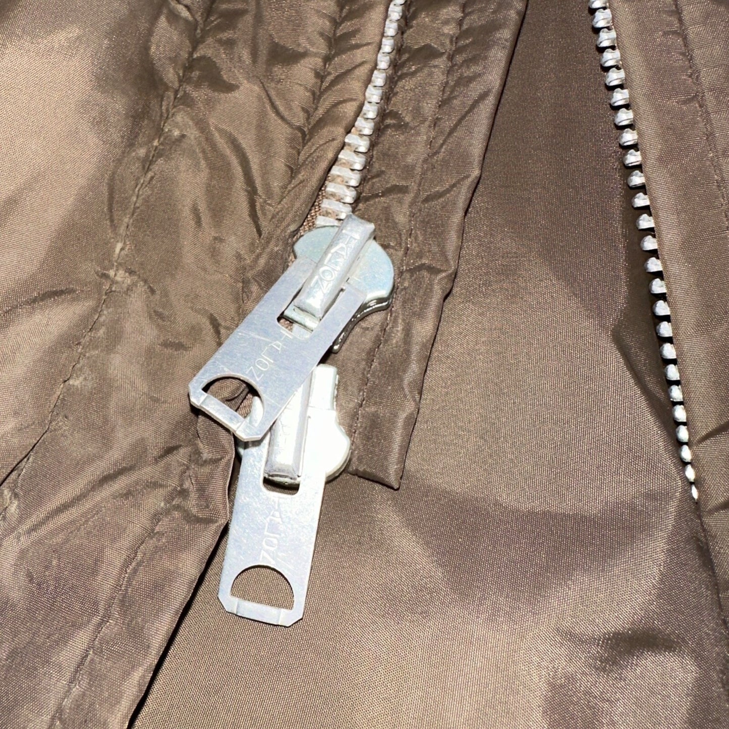 Vintage Tempco Goose Down Insulated Puffer Jacket Brown Size 14 USA 1970s 70s