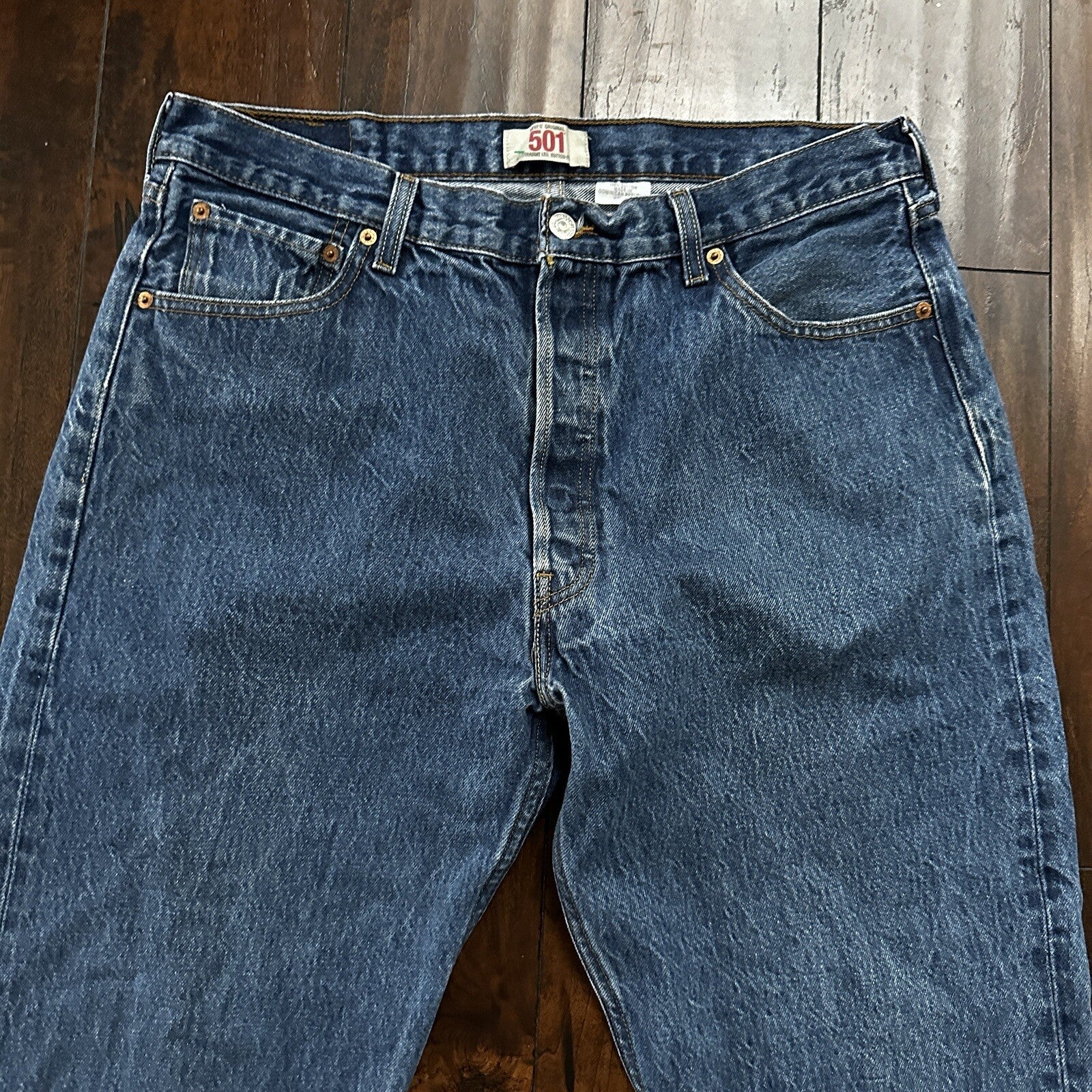Levis 501 Vintage Y2K Straight Leg XX 2000s Jeans 34x30 Med Wash 38x34