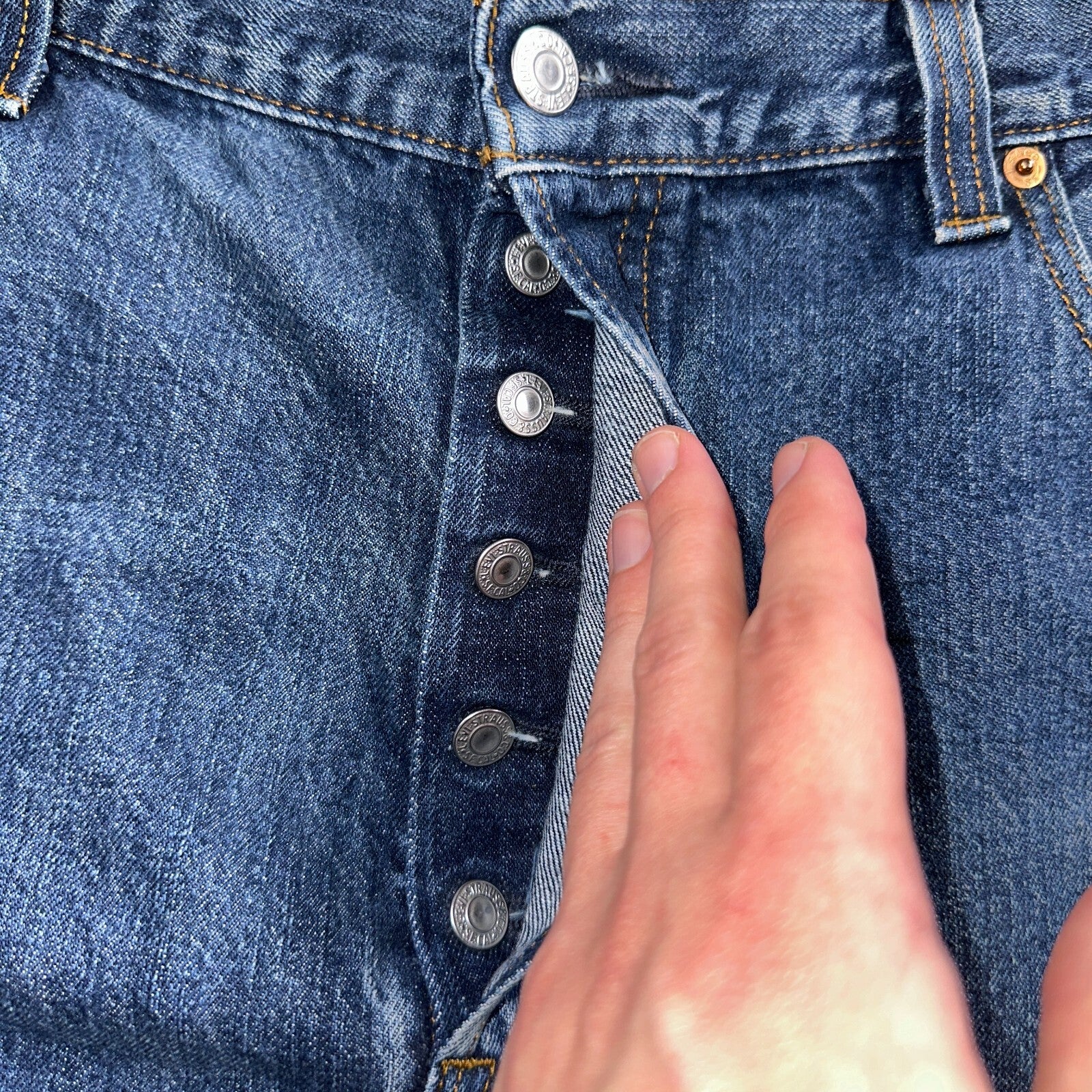 Levis 501 Vintage Y2K XX Straight Leg Jeans Blue Med Wash 40x32 Act 40x31