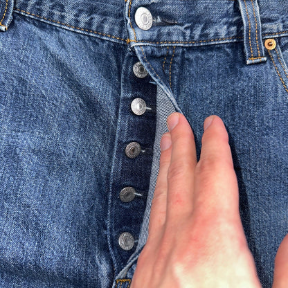 Levis 501 Vintage Y2K XX Straight Leg Jeans Blue Med Wash 40x32 Act 40x31