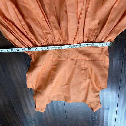 Vintage USA Rockabilly Womens Dress Orange Skirt 60s 70s Top Bottom Church Summe