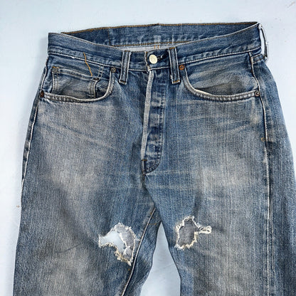 Levis 501 Vintage 70s SS Redline Selvedge USA XX Jeans Med Wash 32x34 Act 30x29