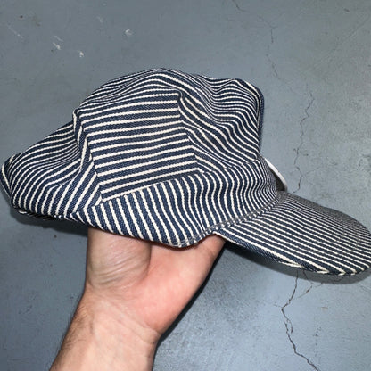 Conductor USA VTG Hat Cap Snapback Hat White Pinstripe XL Travel Cool Look Pin