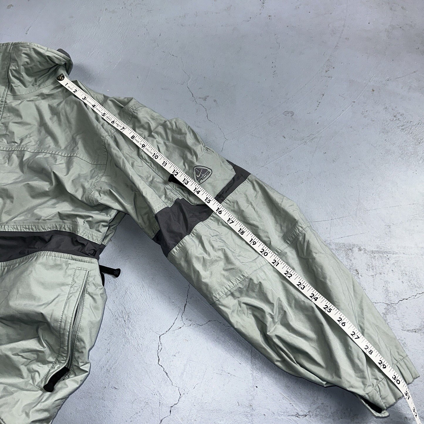 Nike VTG ACG Rain Jacket Storm Fit Anorak 90s Teal Hiking Ski Snowboard 3 Large