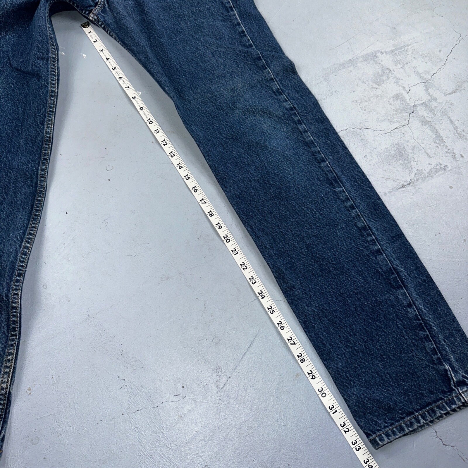 Levis 505 Vintage 90s Orange Tab Jeans Blue Med 501 Wash 33x34 Act 31x33