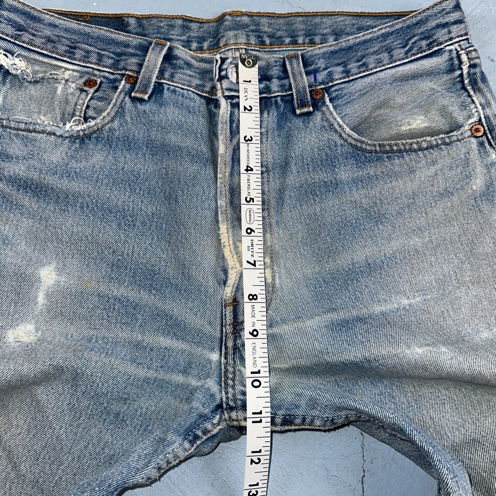 Levis 501 Vintage 90s USA XX Straight Leg Jeans Blue Med Wash 33x32 Act 32x30