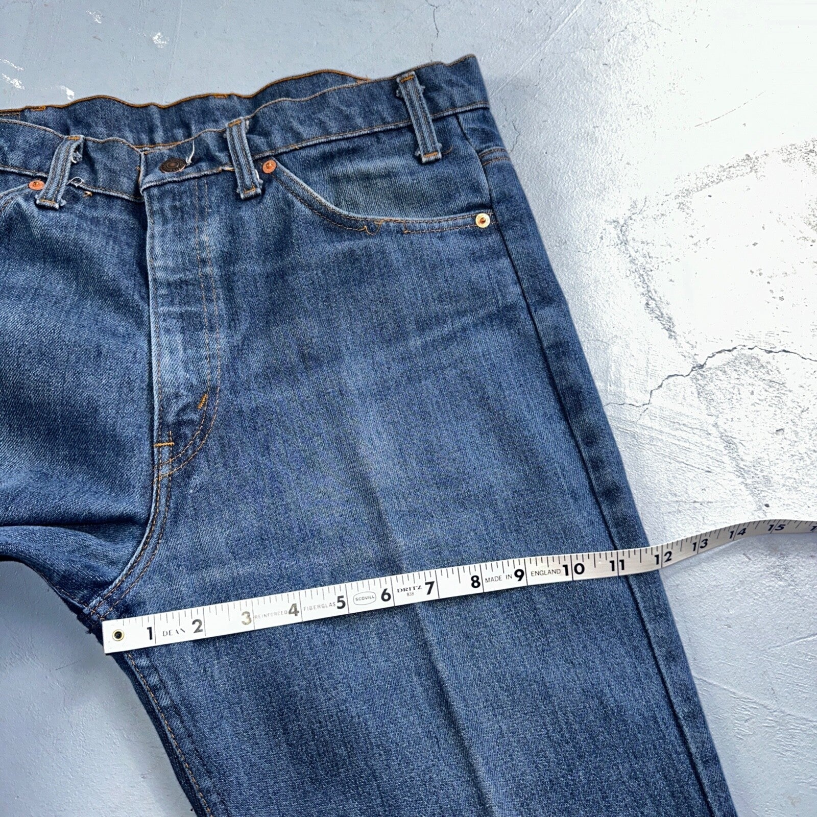 Levis 517 VTG Jeans Mens 34x36 Blue Boot Cut Orange Tab Western USA 80s 33x36