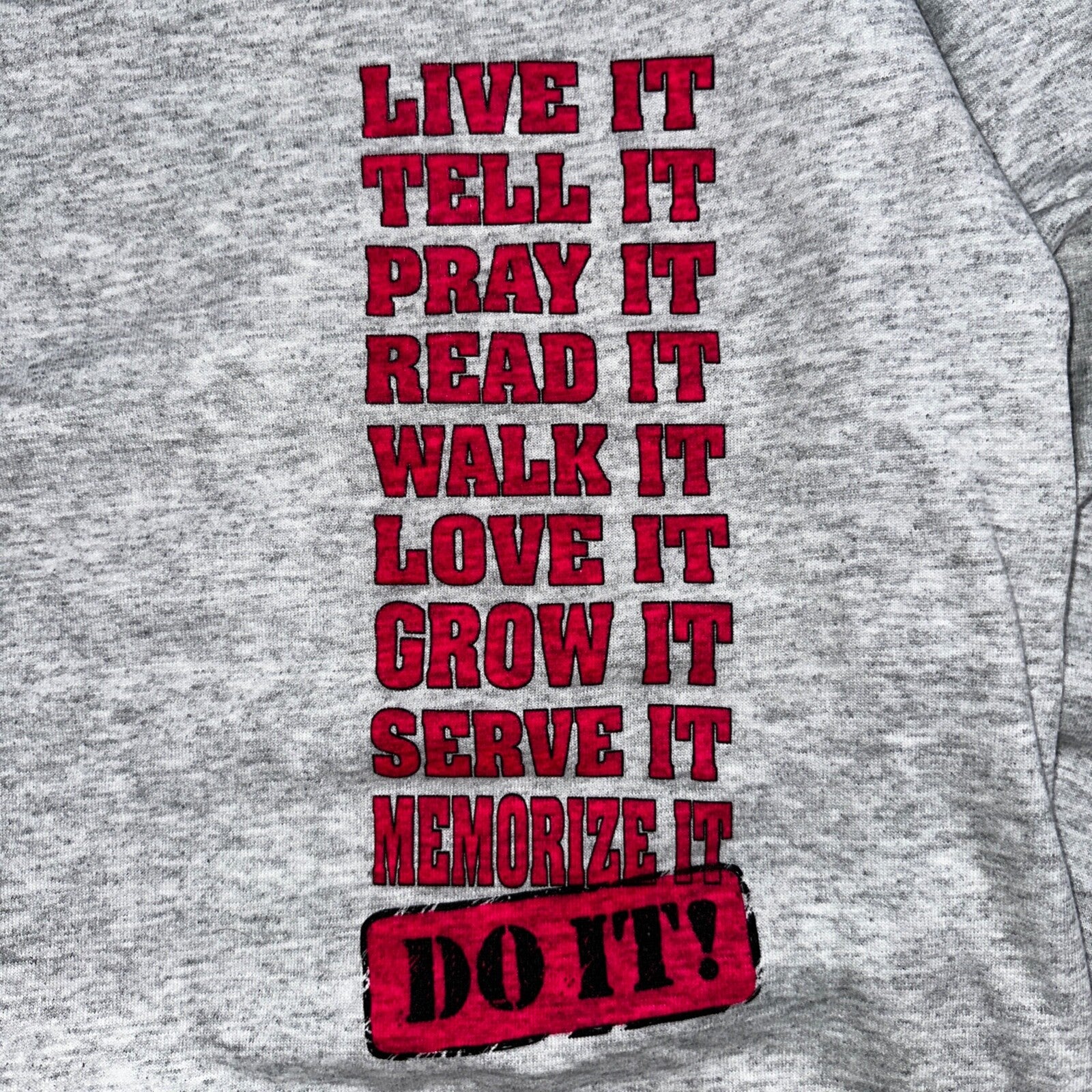 Do It Gods Way Sweatshirt 90s VTG Crewneck Gray Jesus 1992 Rare Love Pray