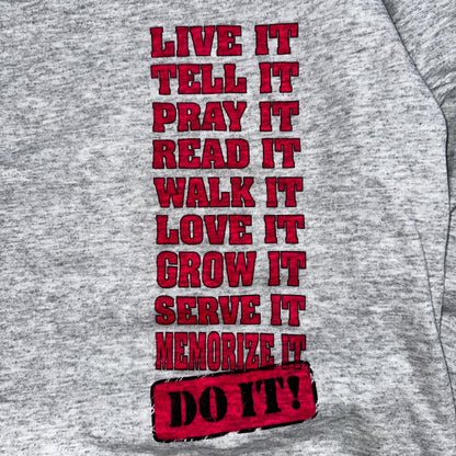 Do It Gods Way Sweatshirt 90s VTG Crewneck Gray Jesus 1992 Rare Love Pray