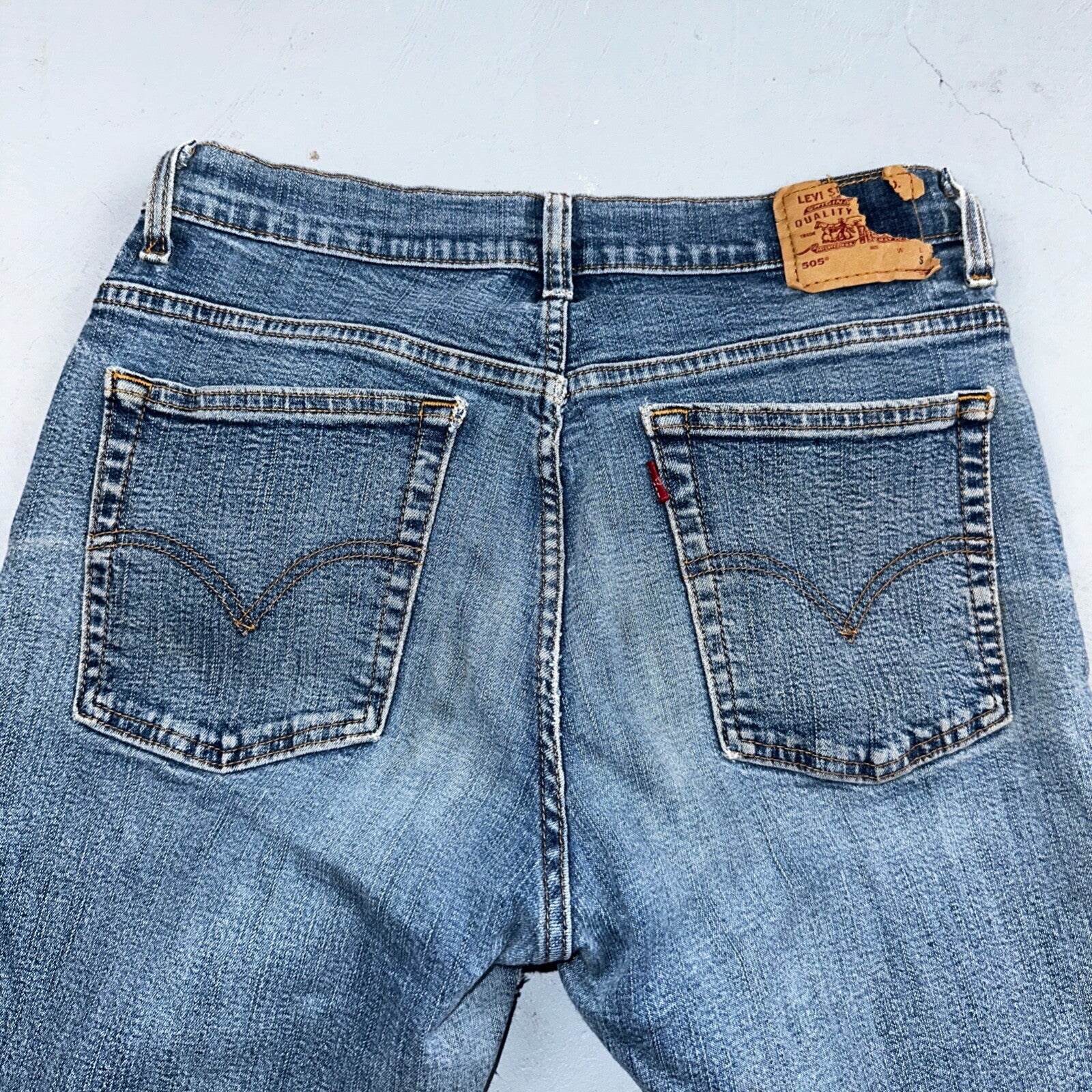Vintage Levis 505 Straight Leg Jeans Womens 10 S Mis Blue USA 90s Y2K 29x28