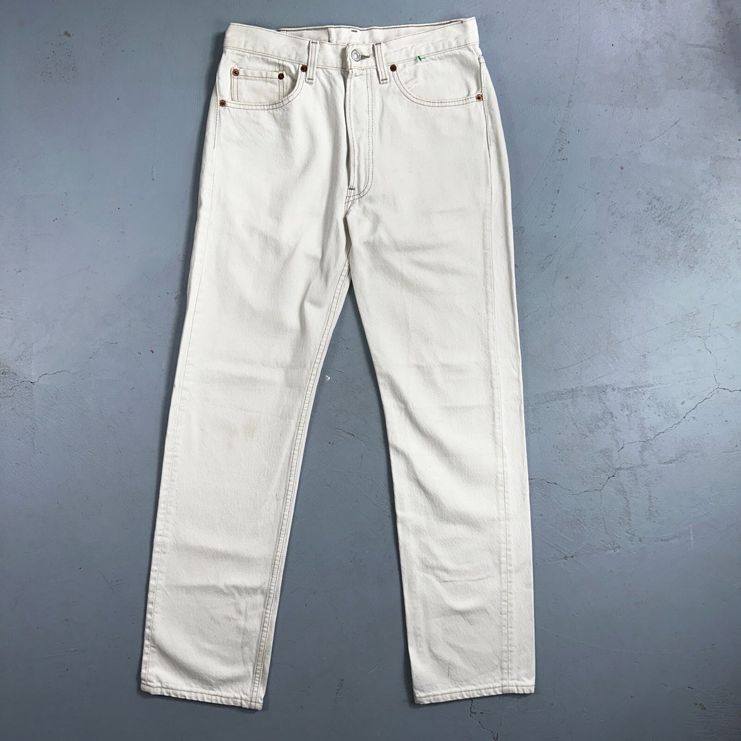 Levis 501 Vintage 90s USA XX Straight Leg Jeans White Light Wash 31x32 Act 30x30