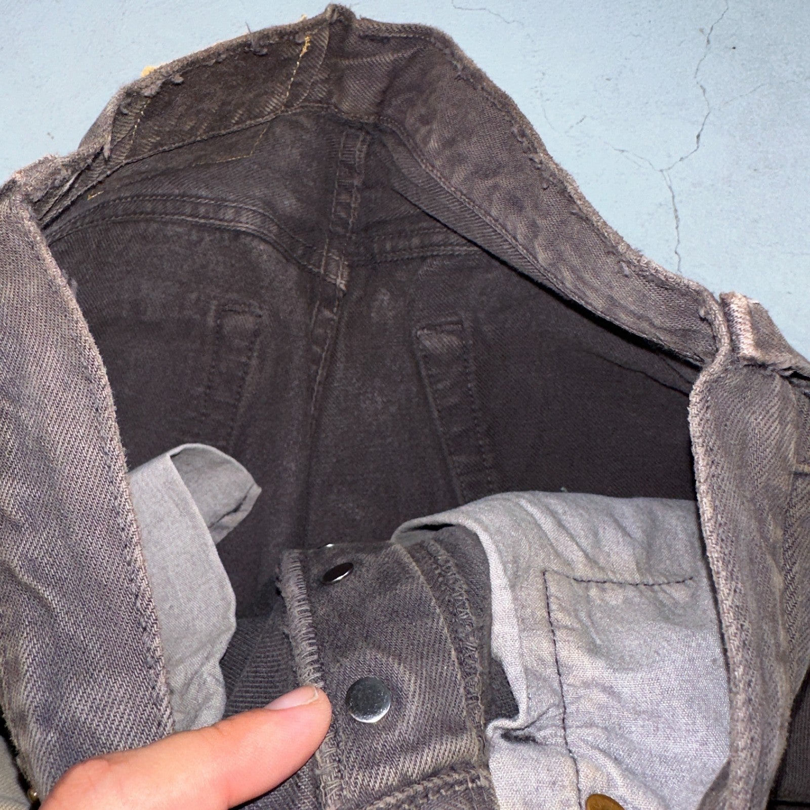 Levis 501 Vintage Y2K 90s XX Straight Leg Jeans Gray Light Wash 28x30 Act 27x28