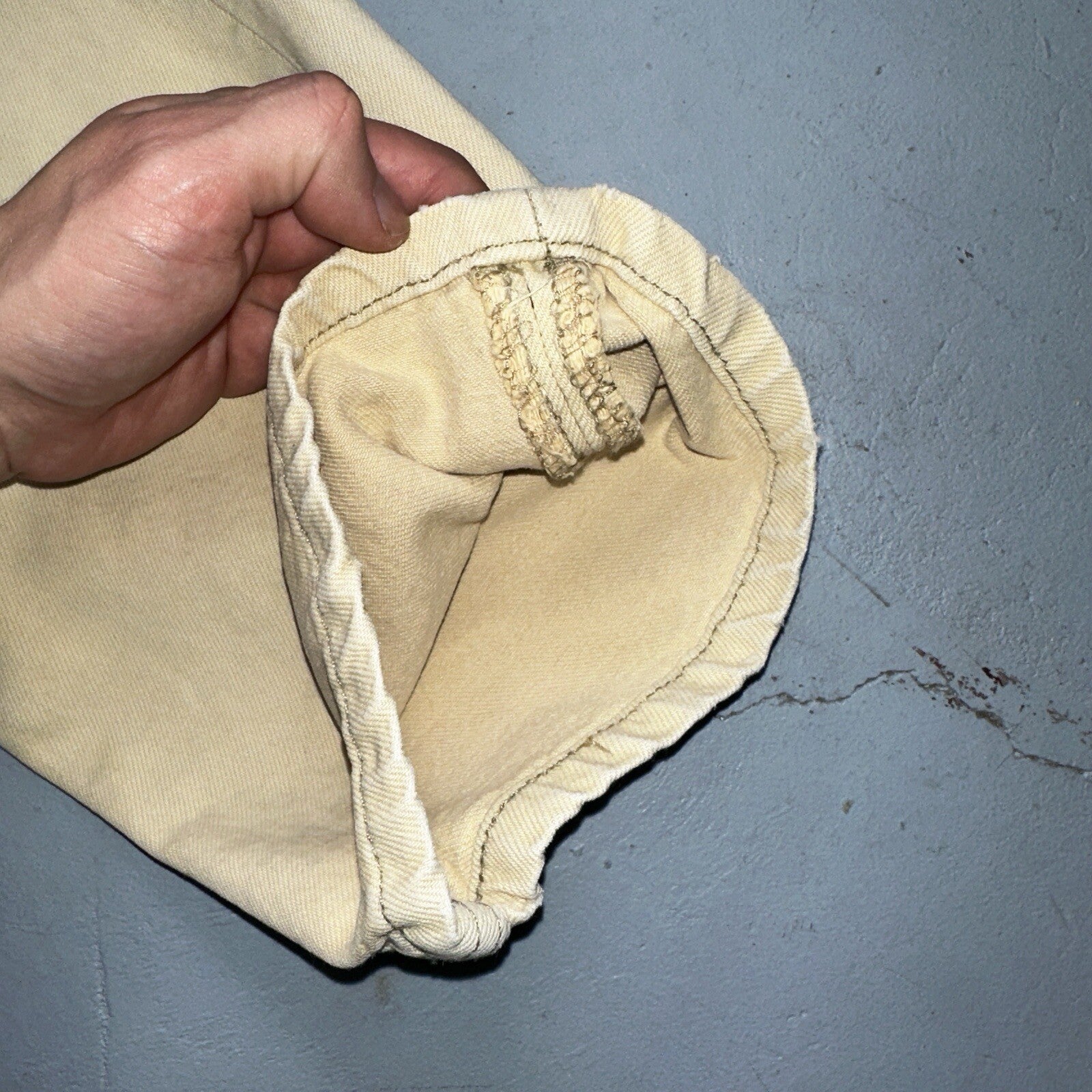 Levis 501 Vintage 90s USA XX Straight Leg Jeans Yellow Khaki 36x32 Act 34x31