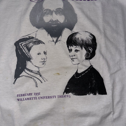 Shakespeare Women Vintage T Shirt Willamette University Theatre Music Art Poetry