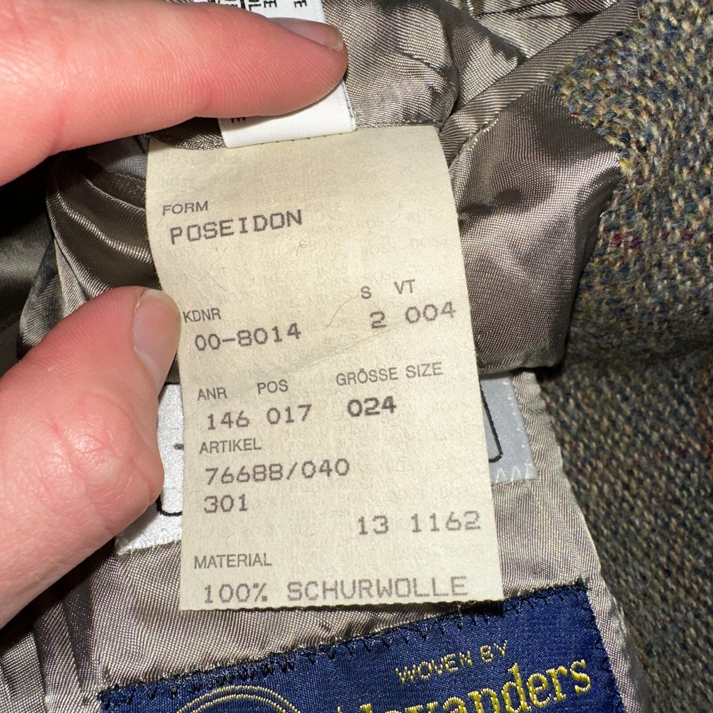 VTG Hugo Boss Alexander Scotland Wool 40 Short Sport Coat Blazer Jacket Tweed