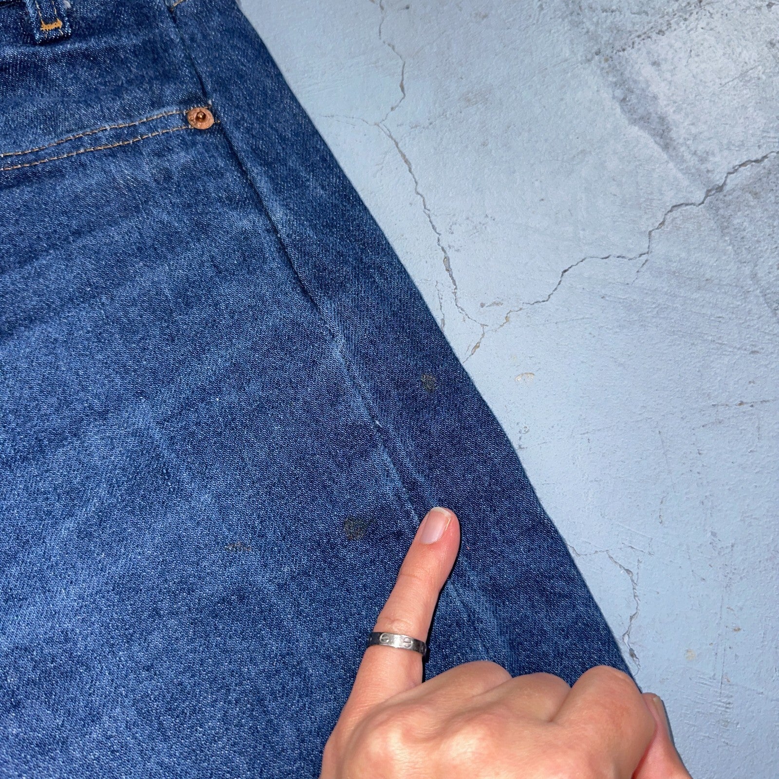 Levis 505 Vintage 80s 20505-0217 Orange Tab Dark 501 Jeans 36x34 USA 1980s