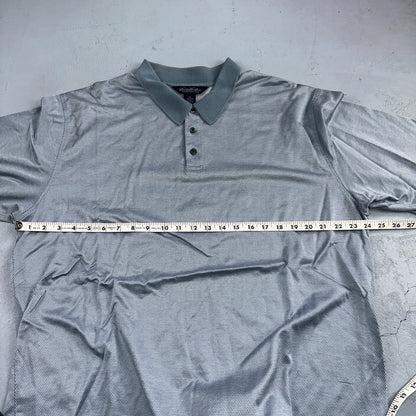BROOKS BROTHERS Polo Shirt Mens 2XL Blue Cotton Performance Polo Shirt Golf