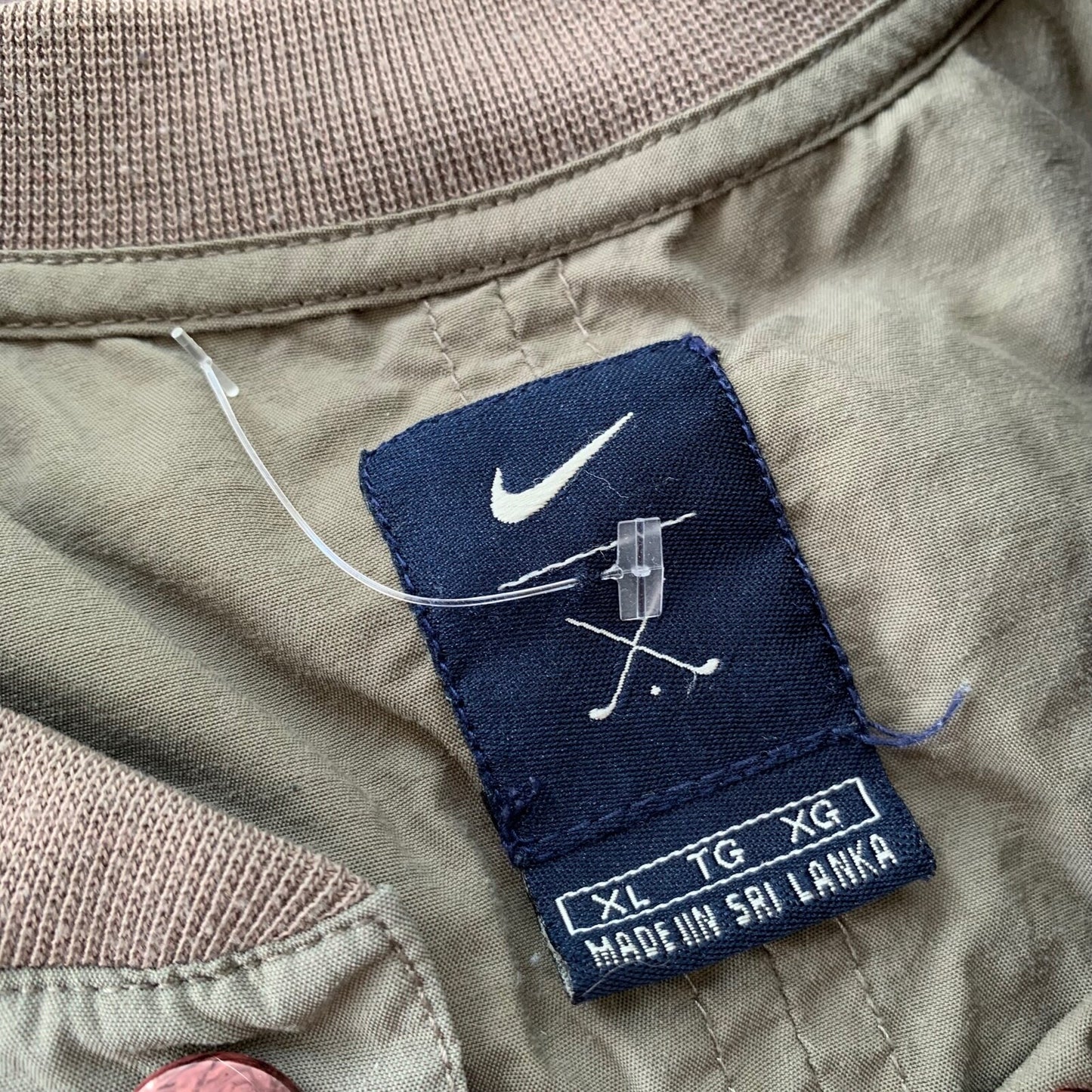 Nike Thunder Tan Golf Jacket Retail Vintage Nylon Pullover Windbreaker Y2K  1