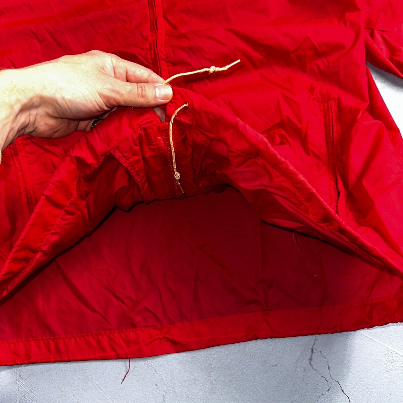 LL BEAN Coach Jacket Large Zip Front Nylon True VTG 1970s Windbreaker Thin