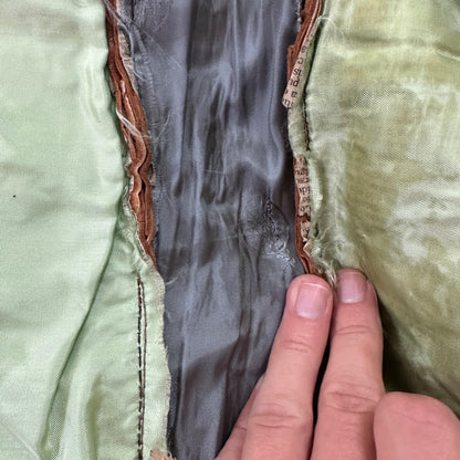 Vintage American Tourister Garment Suit Bag Leather Brown Hangers Cover VTG 40s