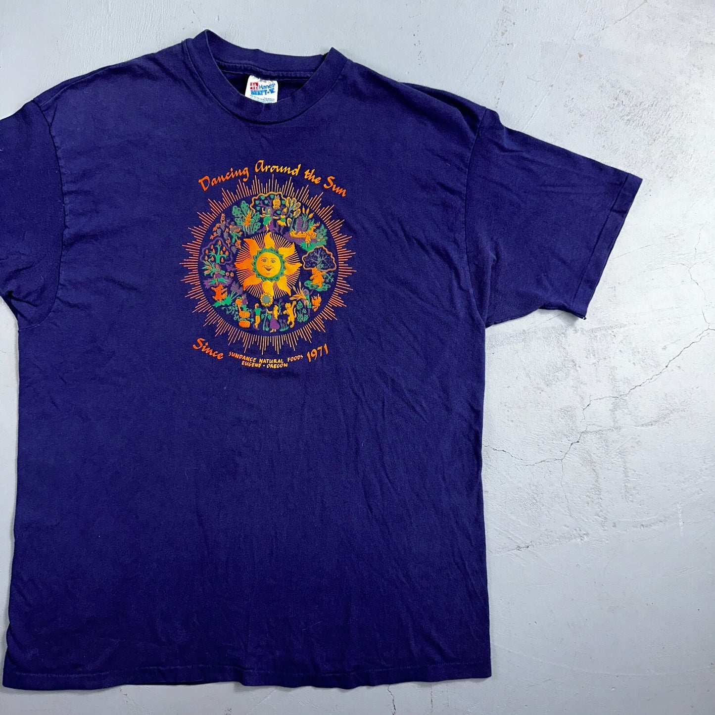 Grateful Dead Oregon Hanes VTG T Shirt Sun Trippy Dancing Around Sun Eugene USA