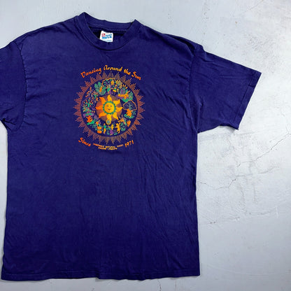 Grateful Dead Oregon Hanes VTG T Shirt Sun Trippy Dancing Around Sun Eugene USA
