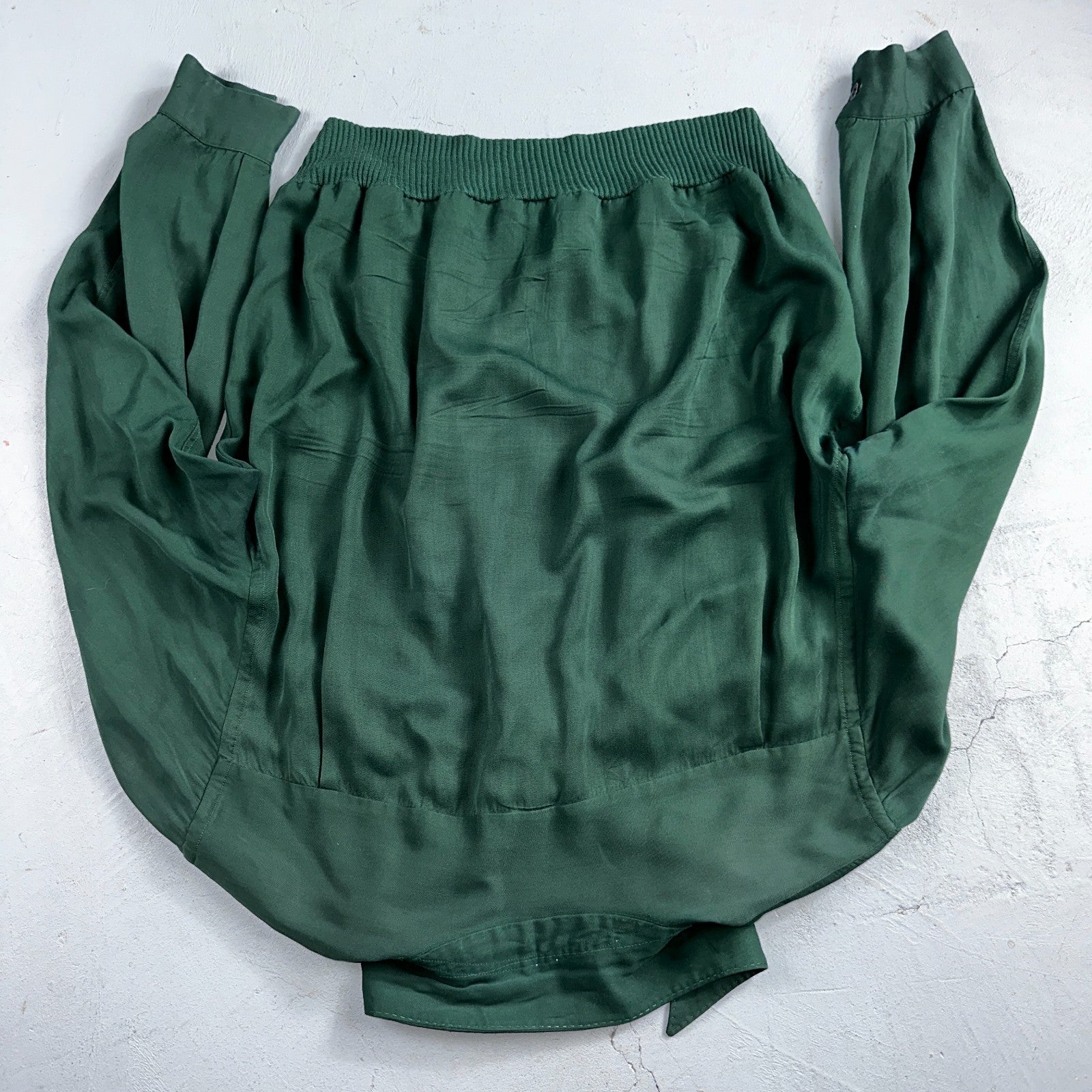 Vintage 1940s McGregor Gabardine Ricky Jacket Button Up Bottle Green 40s Rare