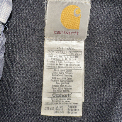 Carhartt Jacket VTG Mens Large Purple Hooded Distressed Bomber J208 MDT Thrashed