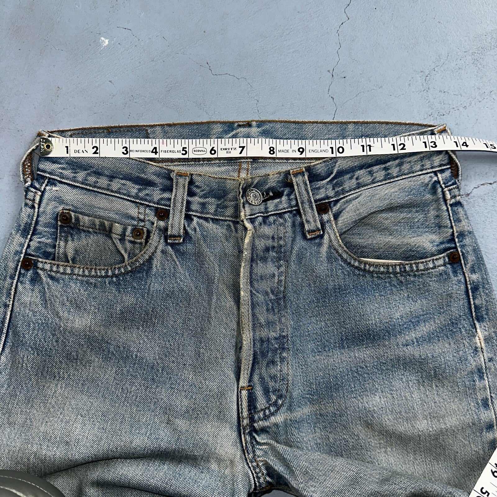 Levis 501 Vintage 80s Redline Selvedge USA XX Jeans Light Wash 29x34 Act 27x28