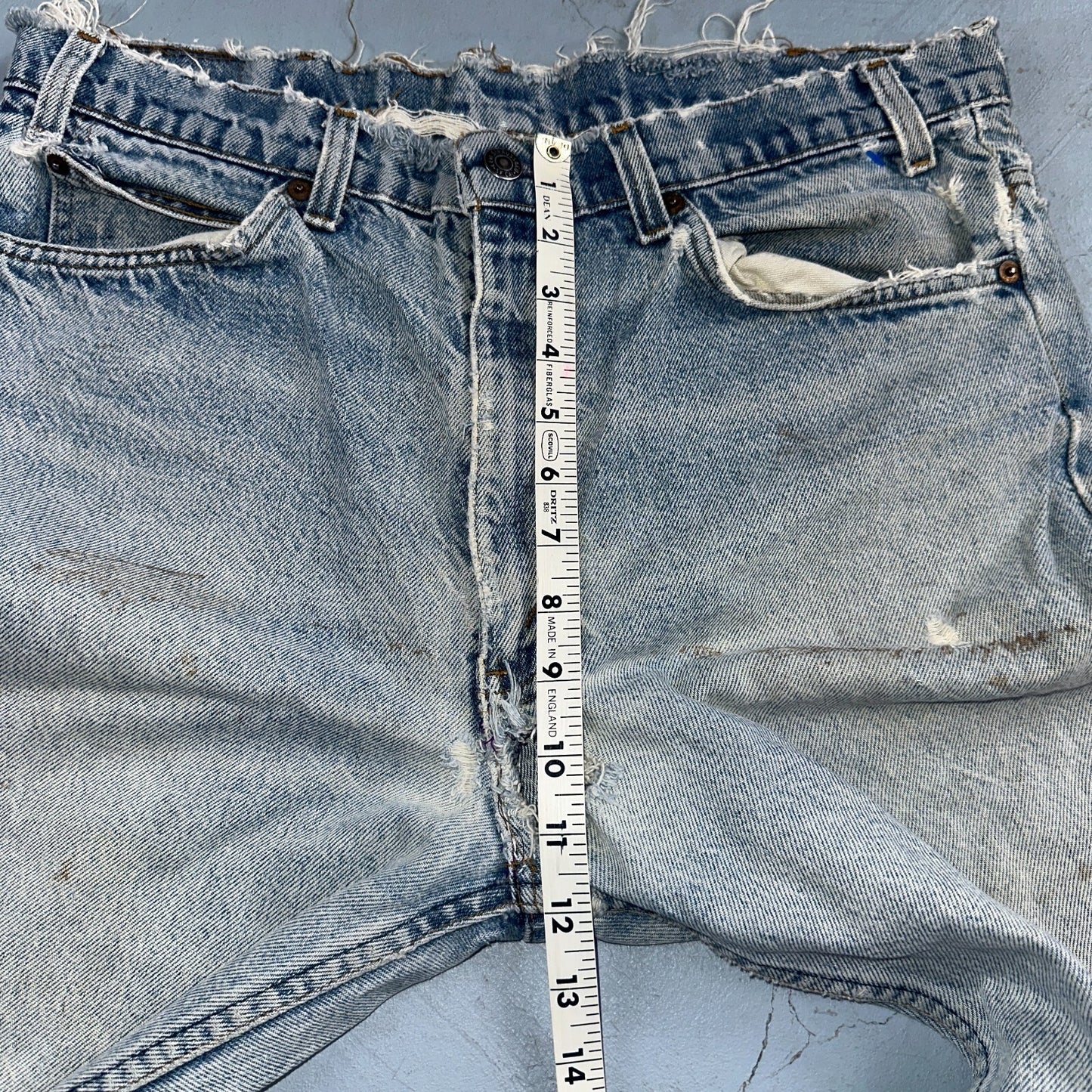 Levis 517 Vintage 80s USA Orange Tab Bootcut Flare Blue Worn Jeans Act 34x31