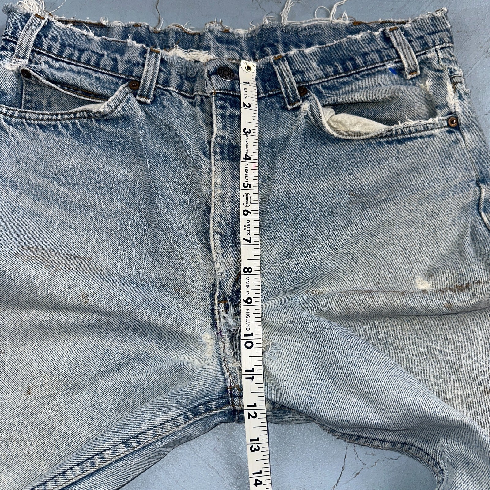 Levis 517 Vintage 80s USA Orange Tab Bootcut Flare Blue Worn Jeans Act 34x31