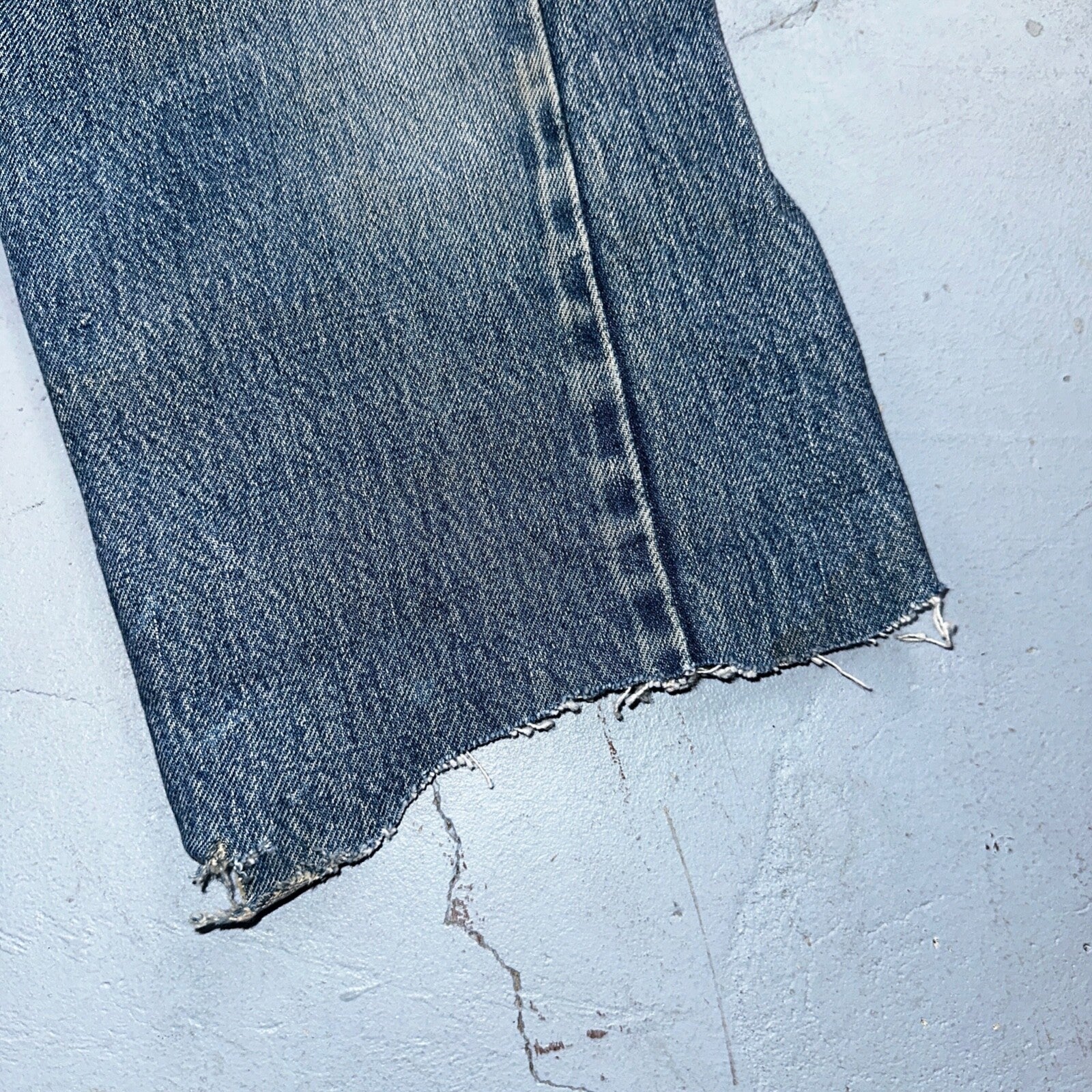 Levis 501 Vintage 80s Redline Selvedge USA XX Jeans Light Wash Capri Act 30x25