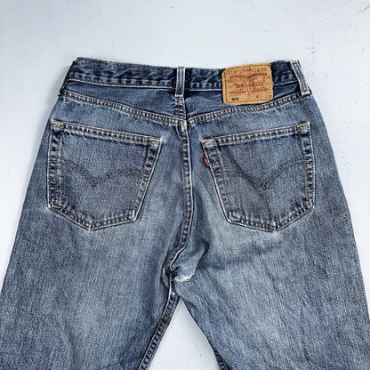 Levis 501 Vintage 90s Hungary Straight Leg Jeans 31x32 Y2K Med Wash Act 28x30