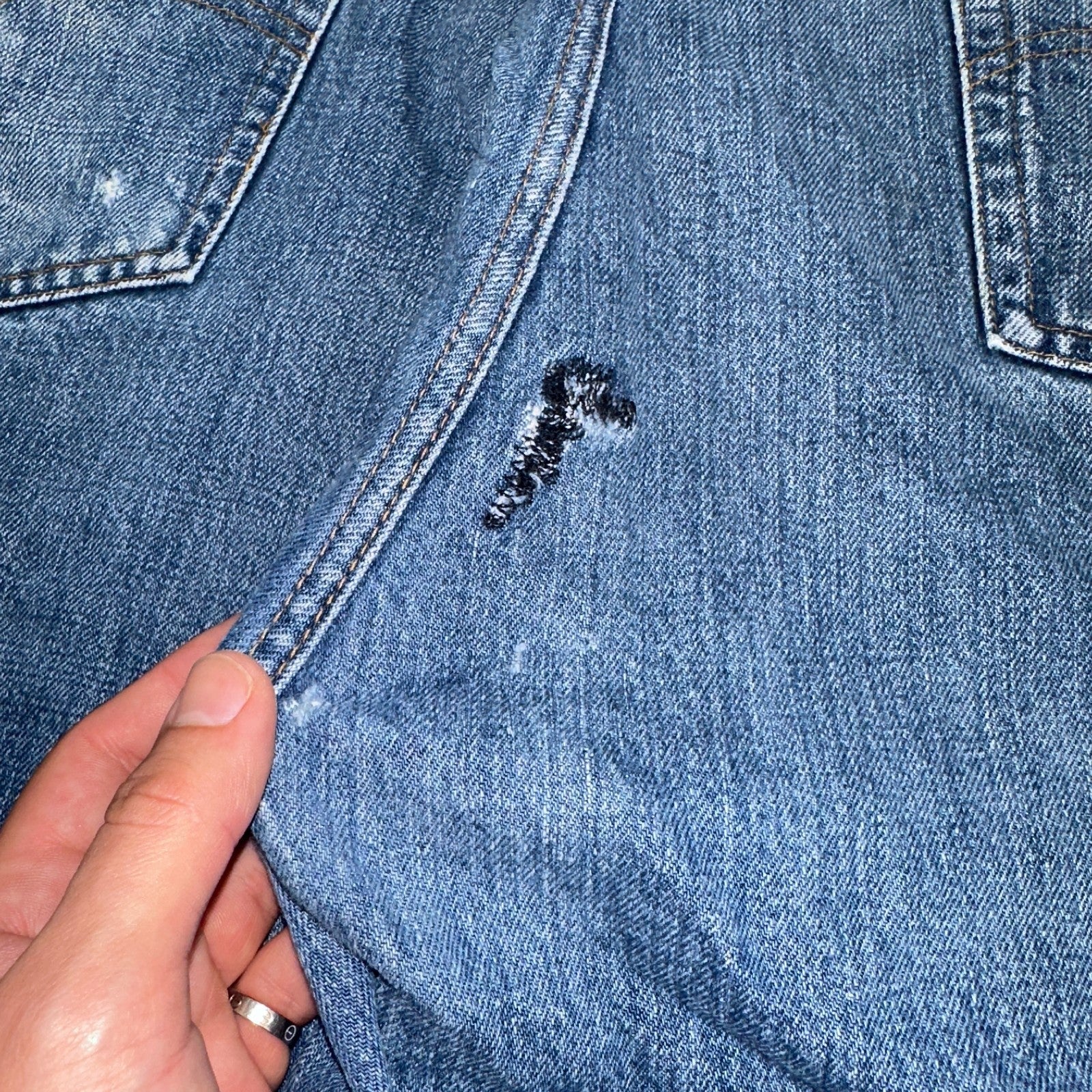 Levis 501 Vintage 70s SS Redline Selvedge USA XX Jeans Med Wash 48x30 Act 43x26