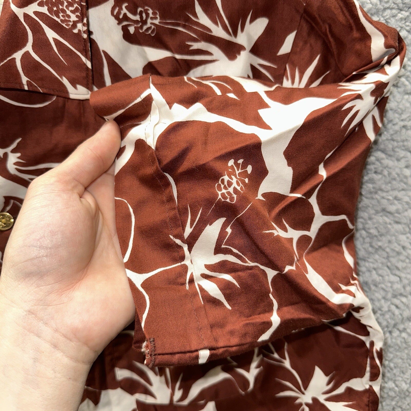 Vintage 50s Hawaiian Aloha Print Shirt Rockabilly Honolulu 60s Button Jantzen