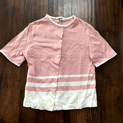 Vintage Bobbie Brooks Women's Pink Crewneck T-Shirt Size Small Rockabilly 80s