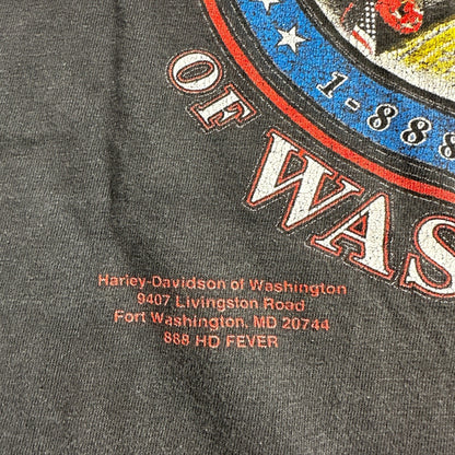 Harley Davidson Washington DC VTG T Shirt Motorcycle Bike Graphic Y2K Ride 3D