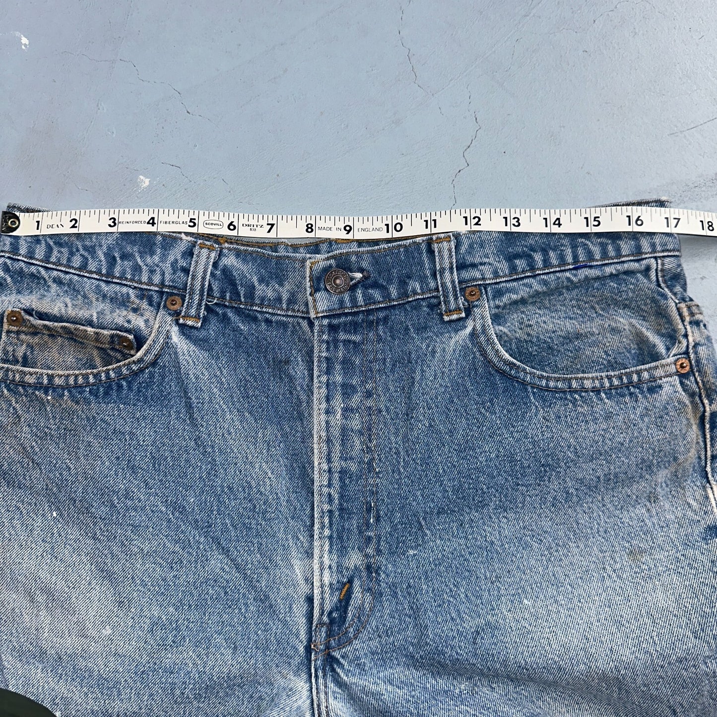 Levis 517 Vintage 80s USA Red Tab Bootcut Flare Blue Denim Jeans Act 34x30