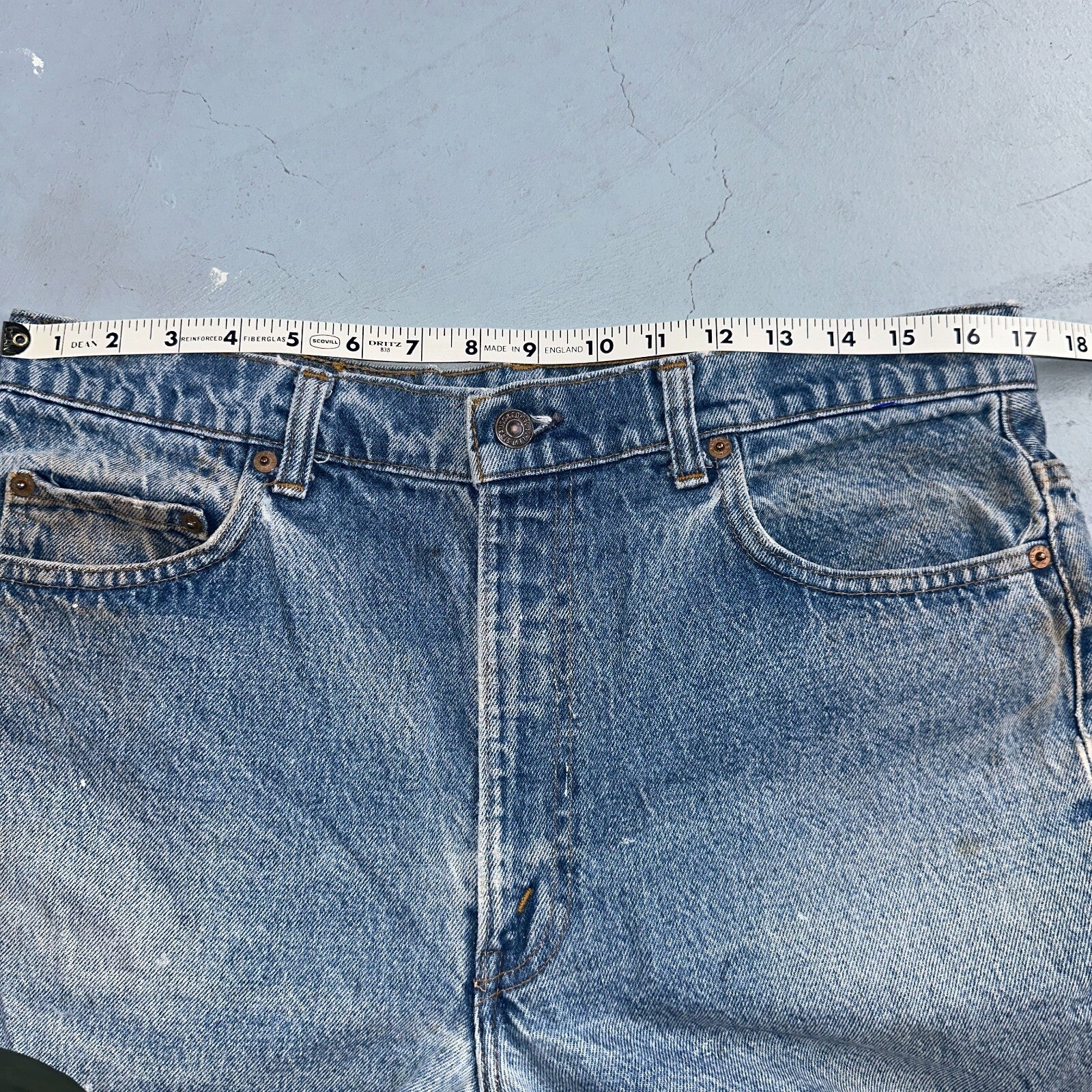 Levis 517 Vintage 80s USA Red Tab Bootcut Flare Blue Denim Jeans Act 34x30